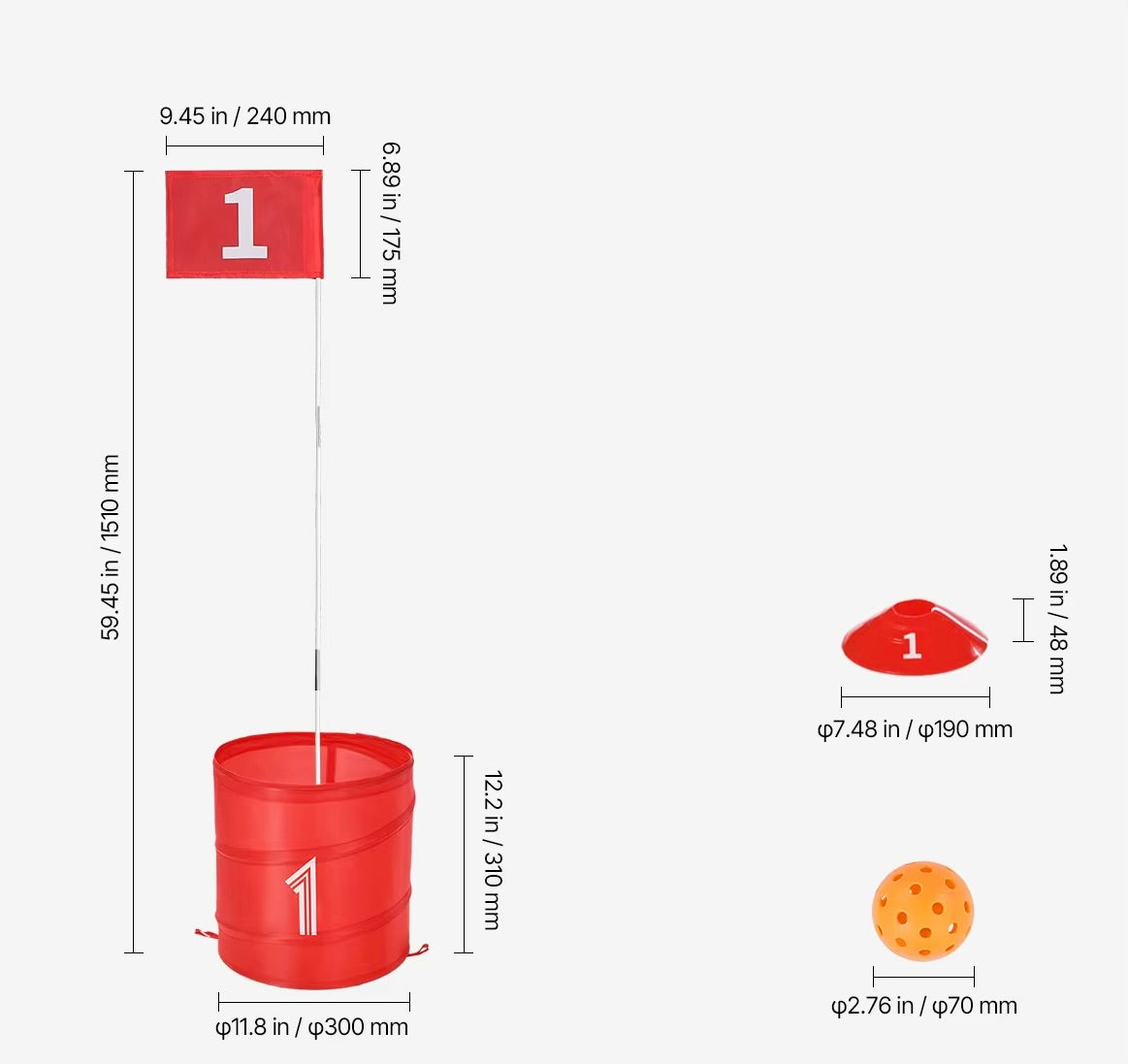 Golf Bucket Spil - 6 Bucket