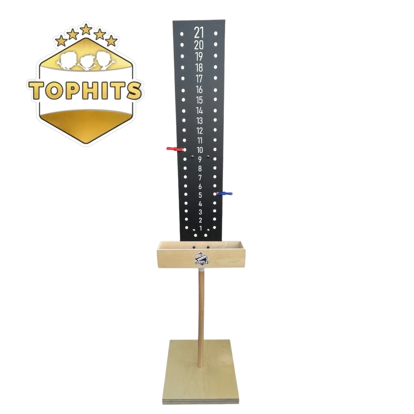 1 stk Pointtavle i træ samt poseholder til cornhole