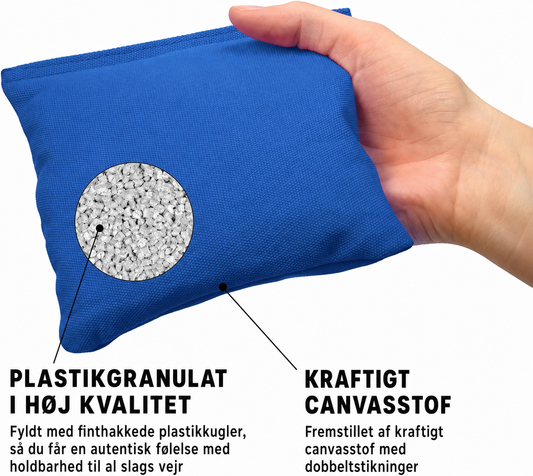 4 stk Basic duck kanvas cornhole poser - Blå